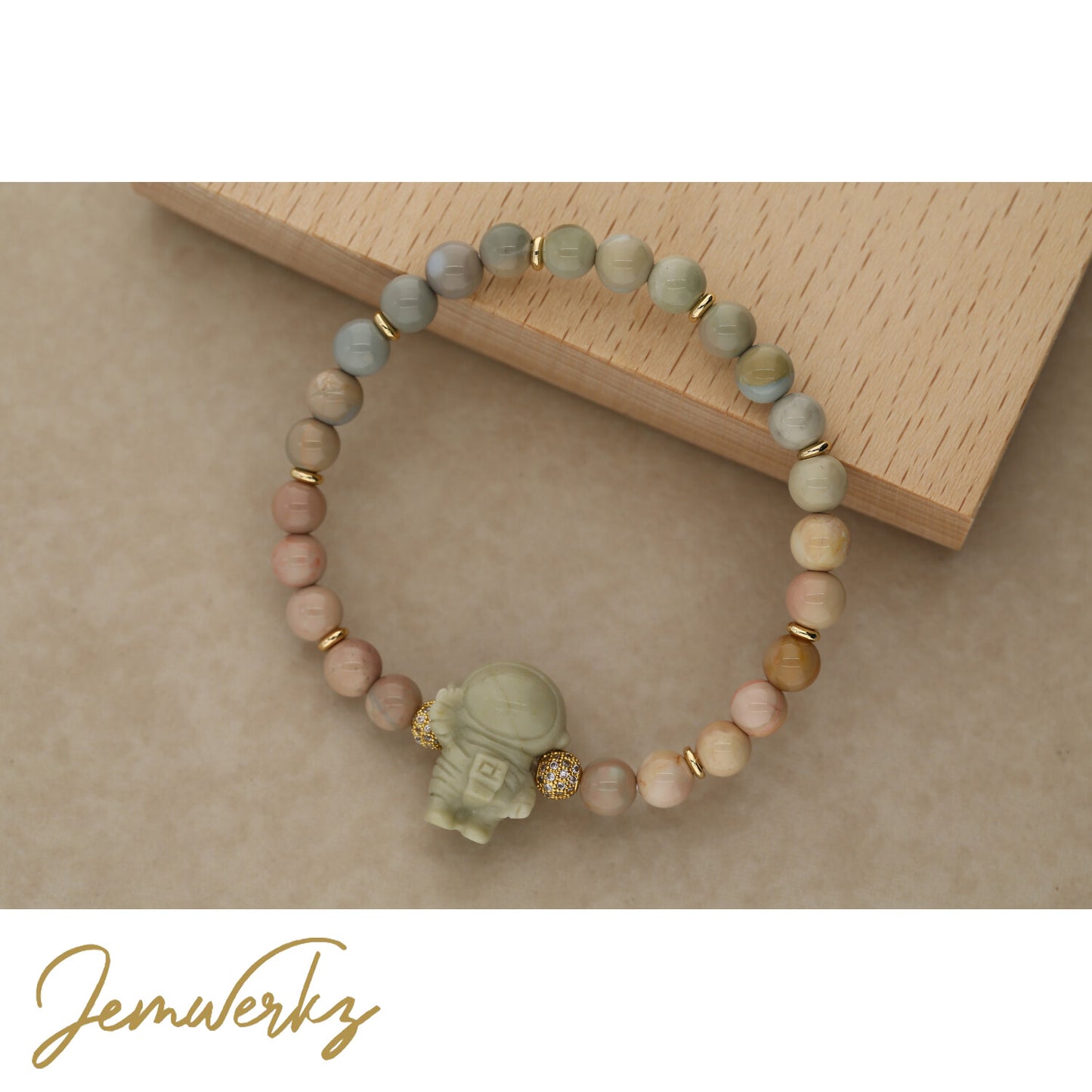 Pink Alashan Agate Bracelet | Alashan Agate Bracelet | Jemwerkz