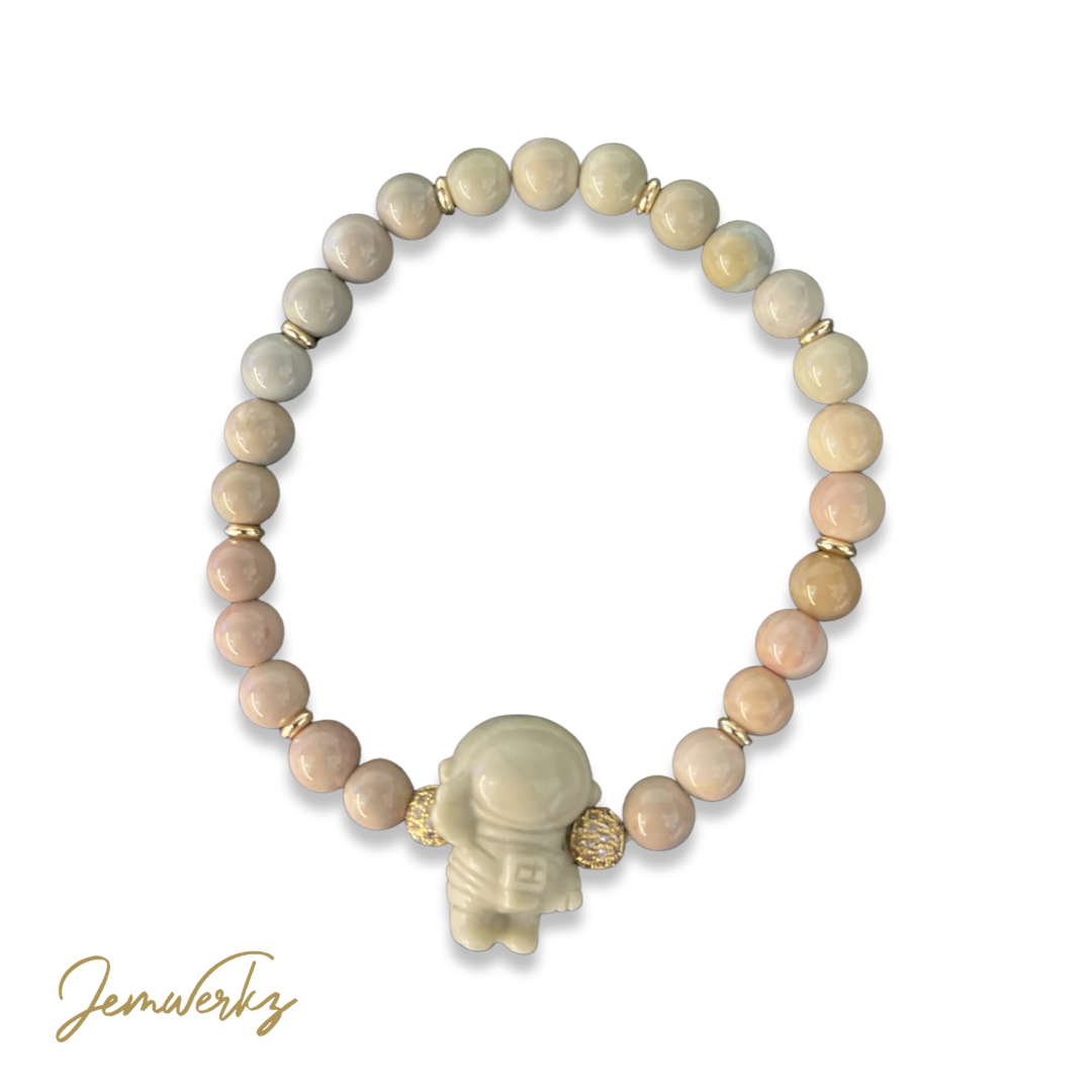 Pink Alashan Agate Bracelet | Alashan Agate Bracelet | Jemwerkz