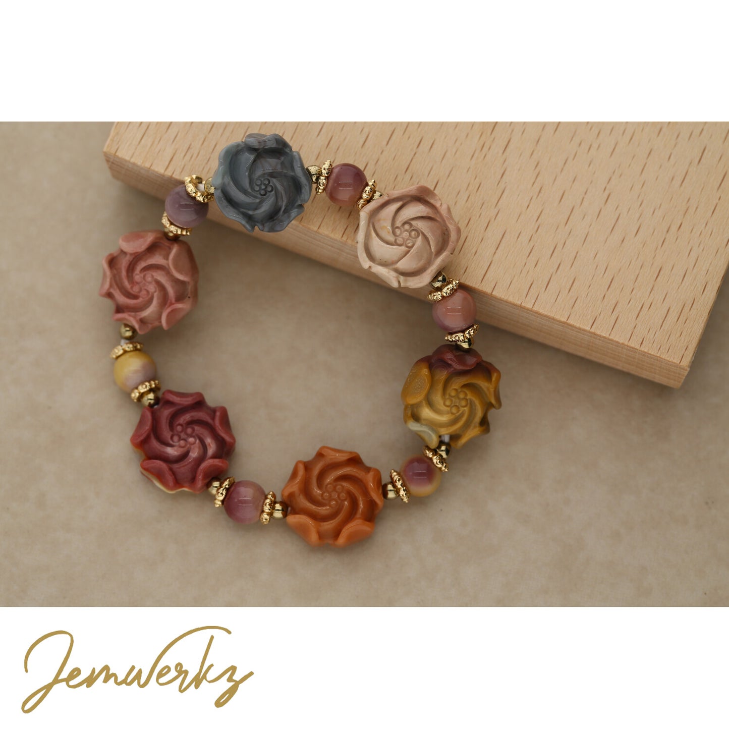 Pyrite Crystal Bracelet | Alashan Agate Bracelets | Jemwerkz