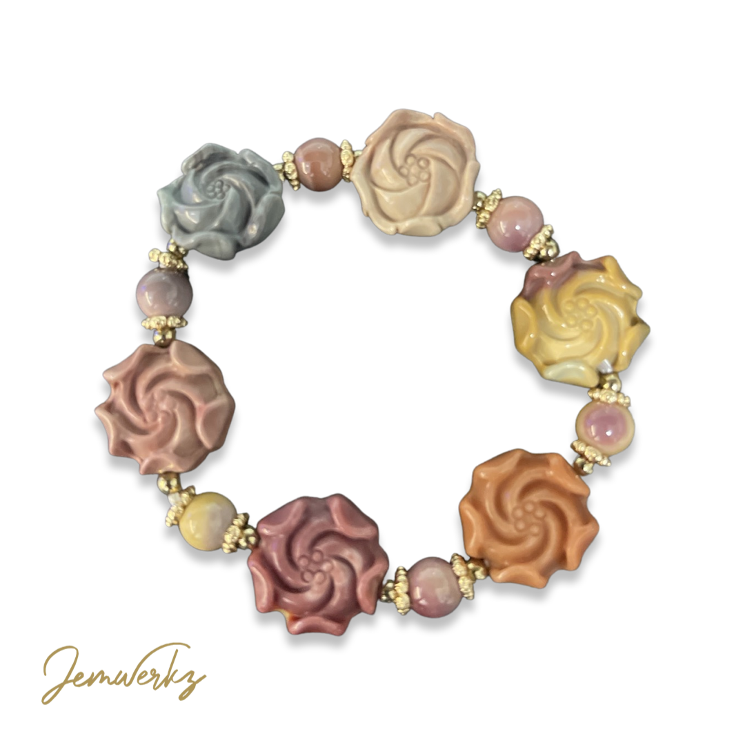 Pyrite Crystal Bracelet | Alashan Agate Bracelets | Jemwerkz