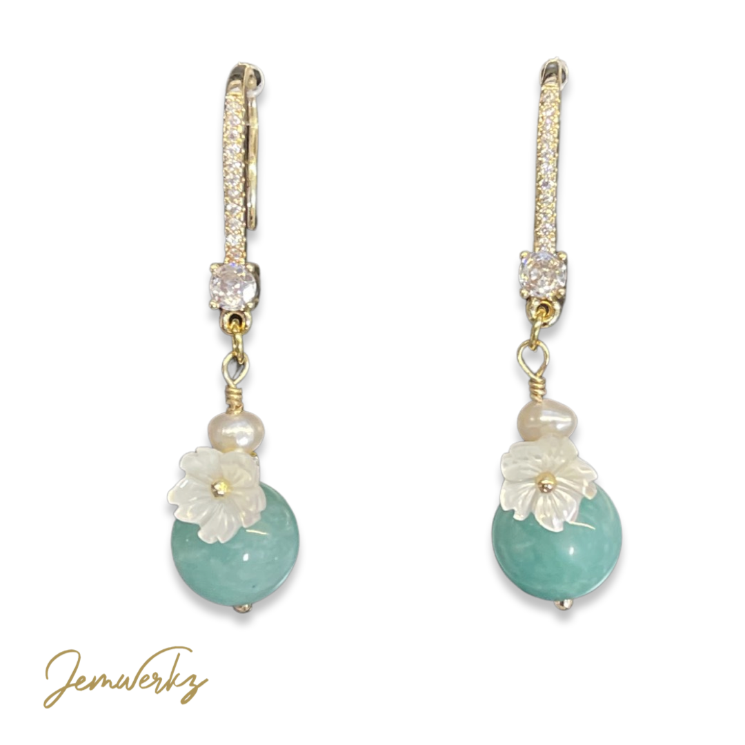 Icy Blue Amazonite Earrings | Amazonite Earings | Jemwerkz