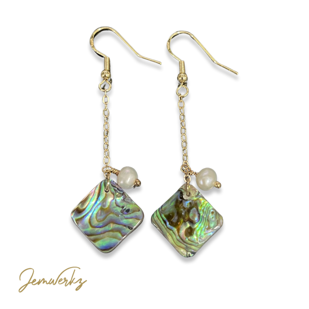 Abalone Shell Dangling Earrings | Dangling Earrings | Jemwerkz