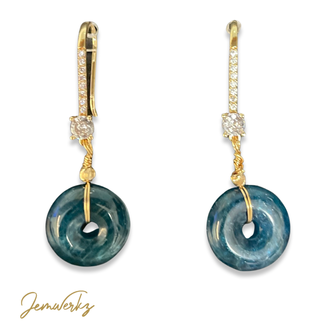 Neon Apatite Earrings | Blue Apatite Earings | jemwerkz