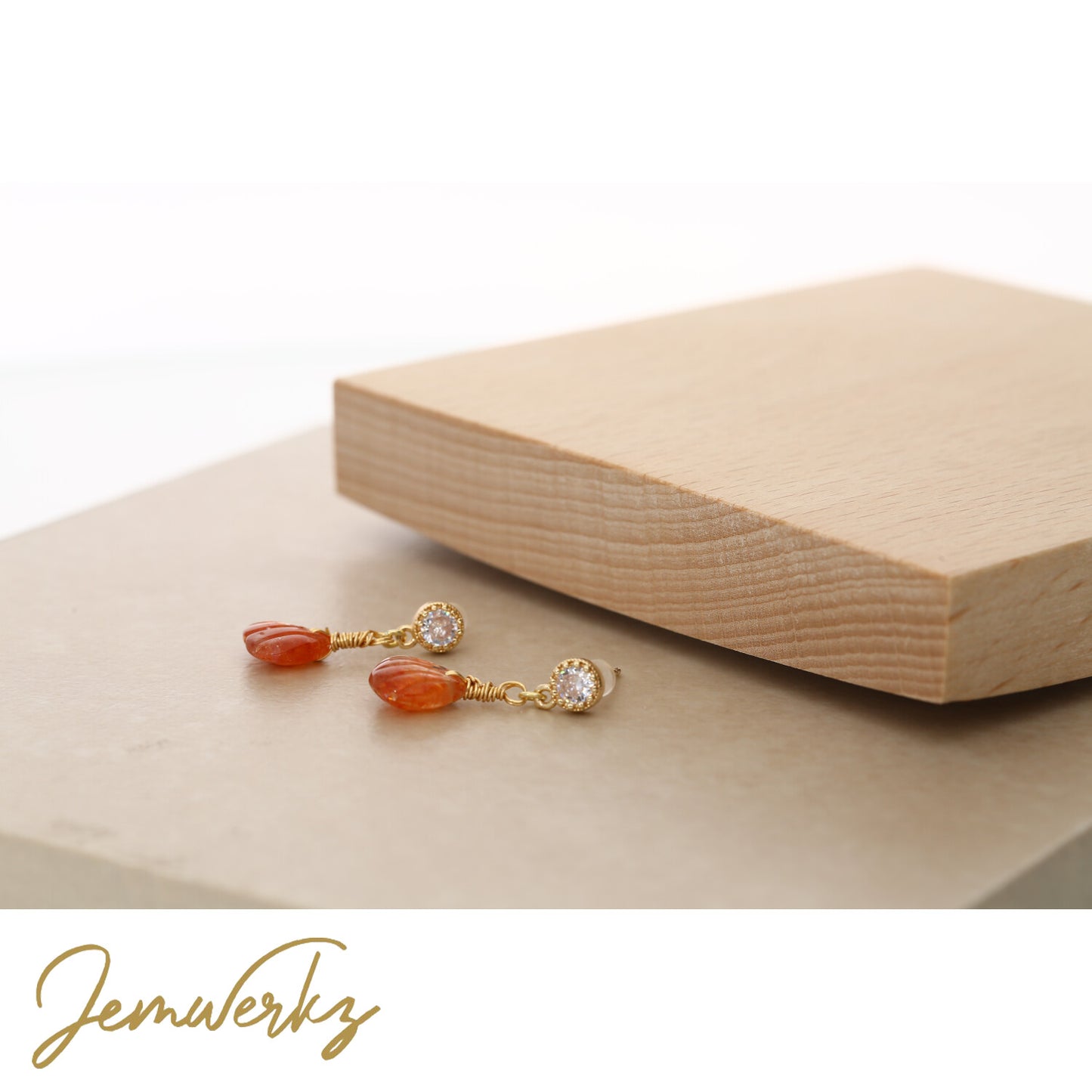 SOLEIL 2.0 - Sunstone Shell Earrings