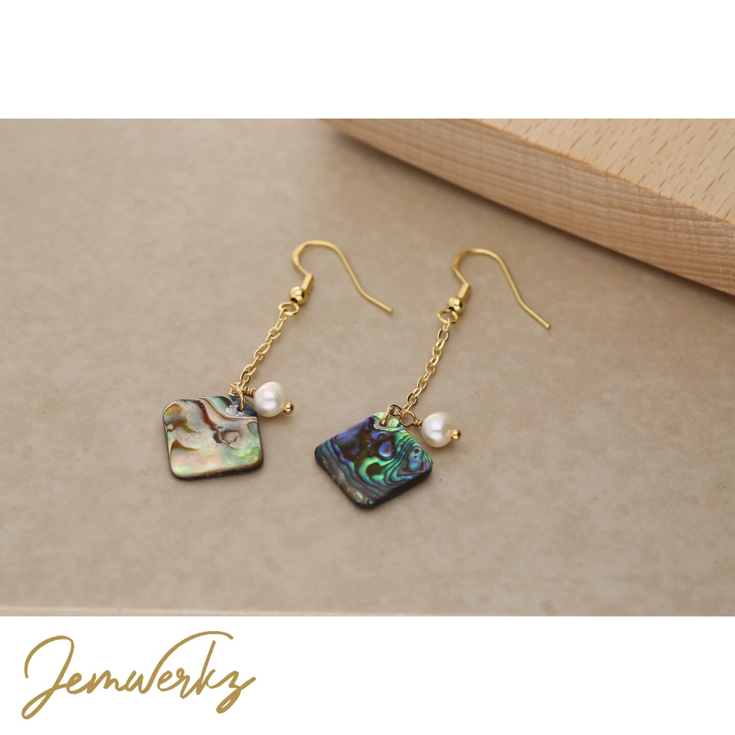 Abalone Shell Dangling Earrings | Dangling Earrings | Jemwerkz