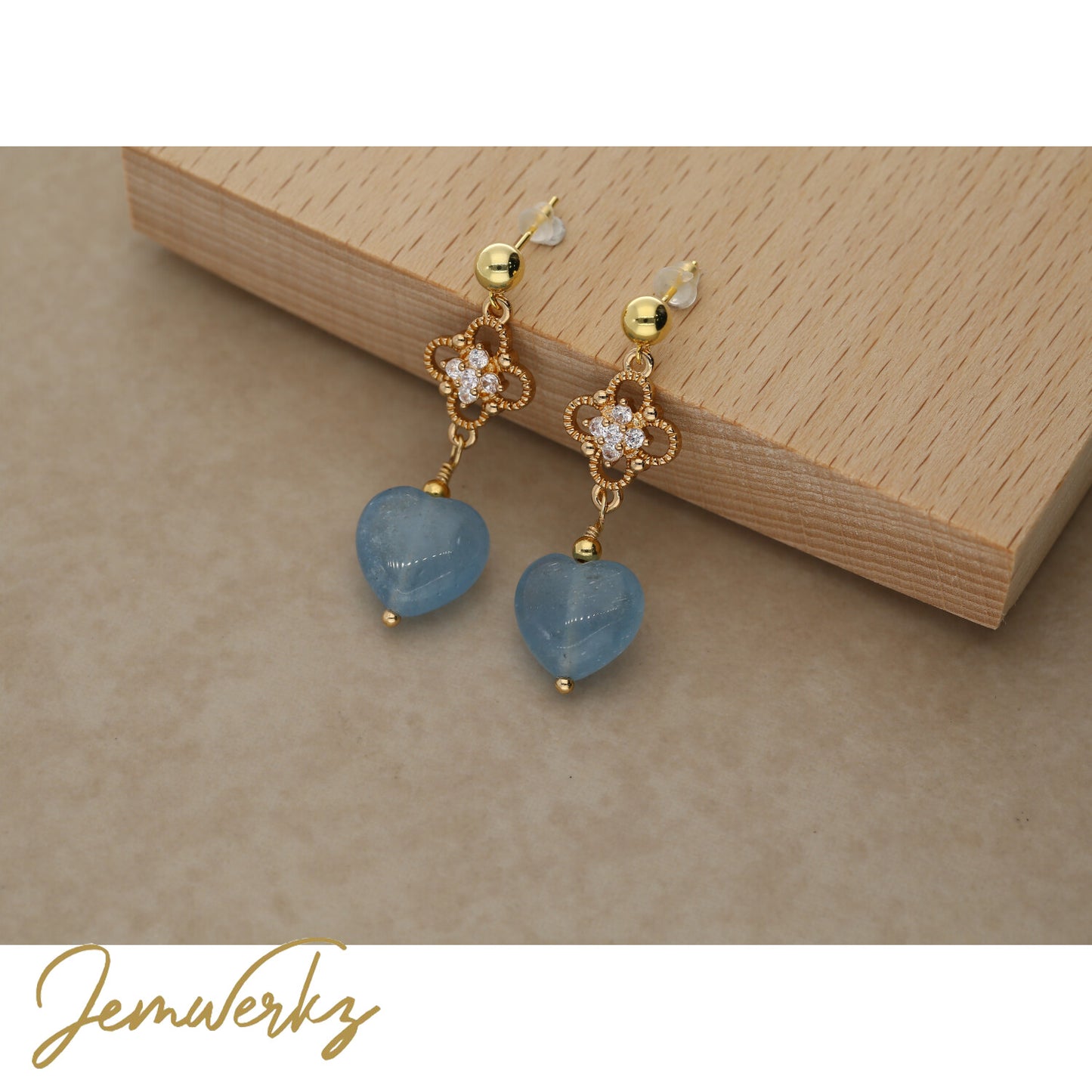 Aquamarine Earrings for Women | Aquamarine Earrings | Jemwerkz