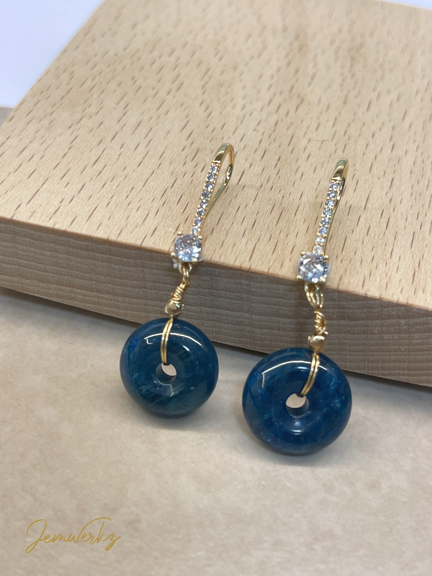Neon Apatite Earrings | Blue Apatite Earings | jemwerkz