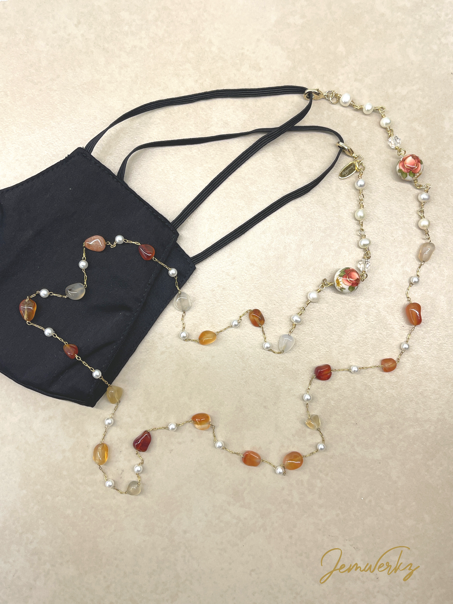 Pearl Beaded Necklace | Beaded Necklace | Pearl Necklace | Jemwerkz