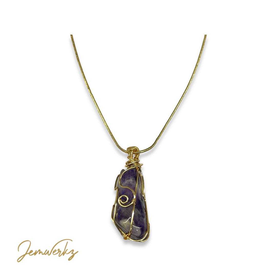 Dream Amethyst Wire-wrapped Pendant | Jemwerkz