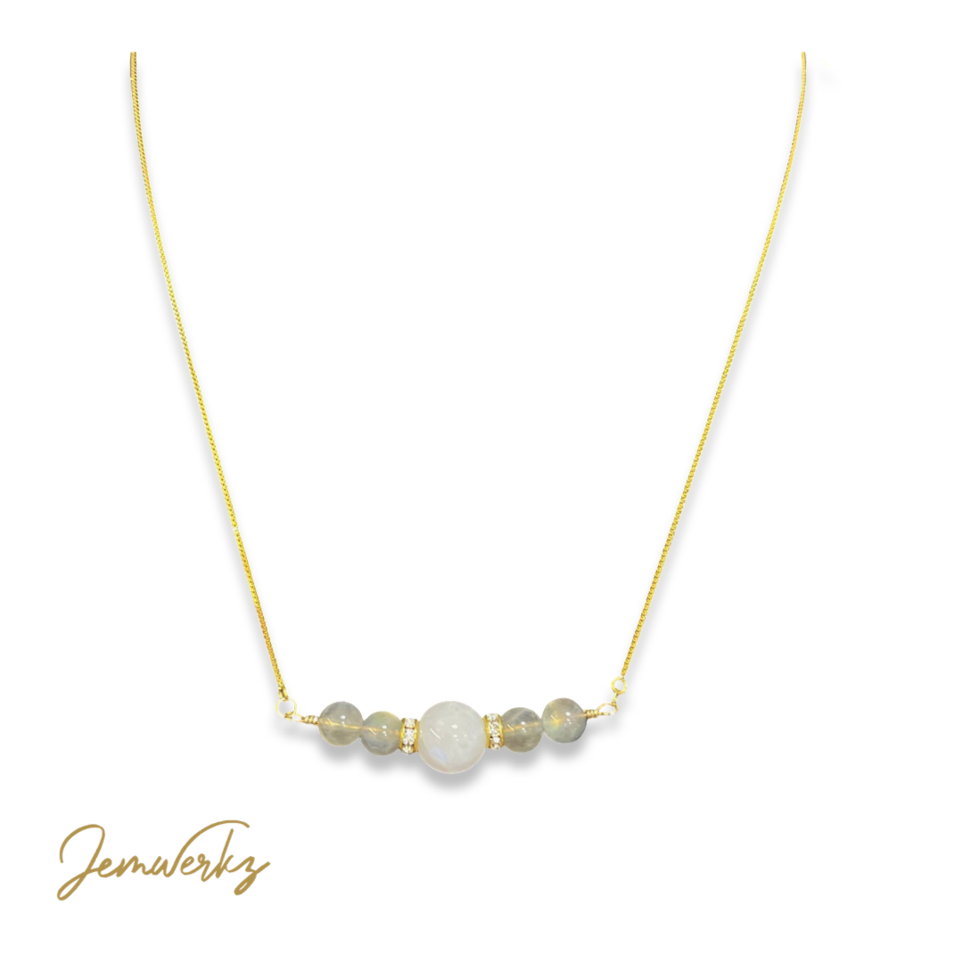 LILY 1.0 -  Moonstone and Labradorite Necklace
