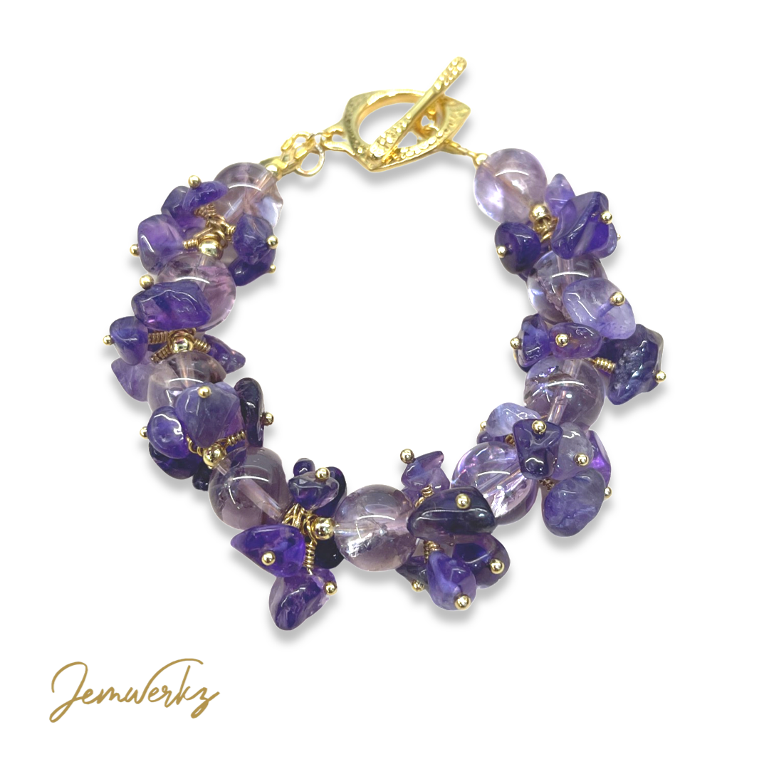 AYAMI - Amethyst Cluster Bracelet