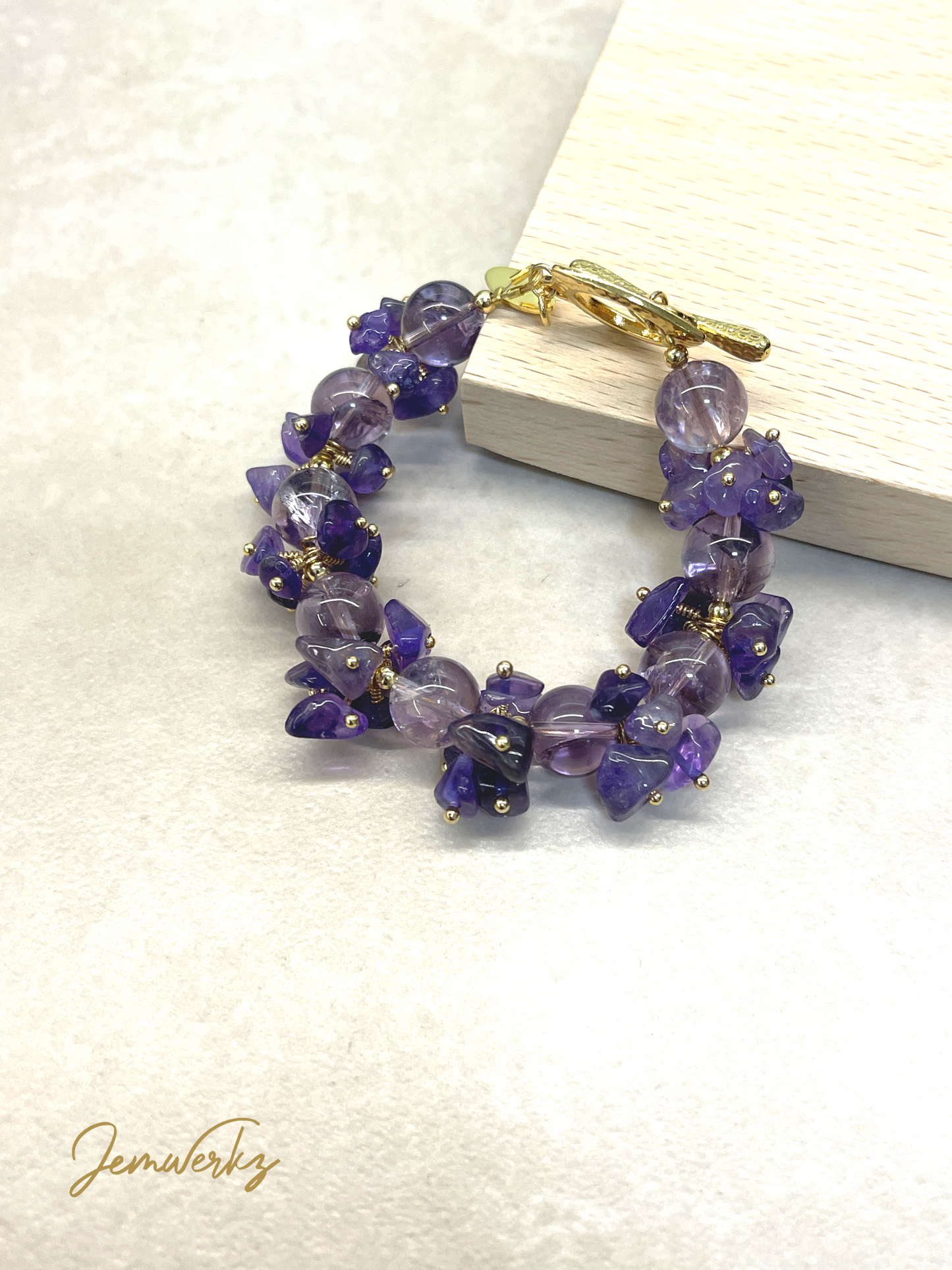 AYAMI - Amethyst Cluster Bracelet