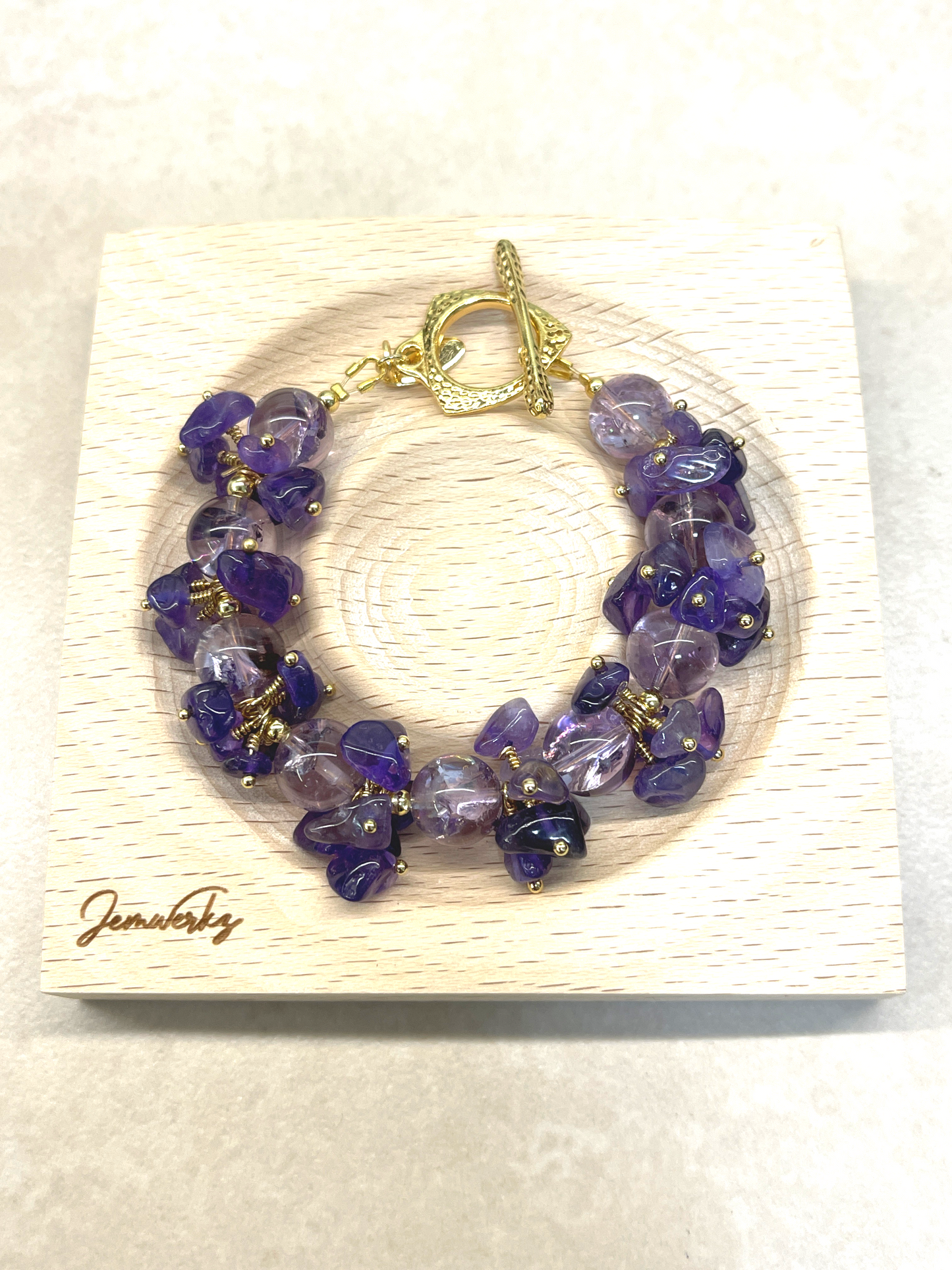 AYAMI - Amethyst Cluster Bracelet