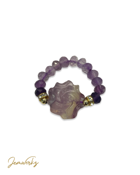 FINLEY 1.1 - Fluorite Rose Ring