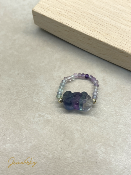 FERGIE - Fluorite Pixiu Ring