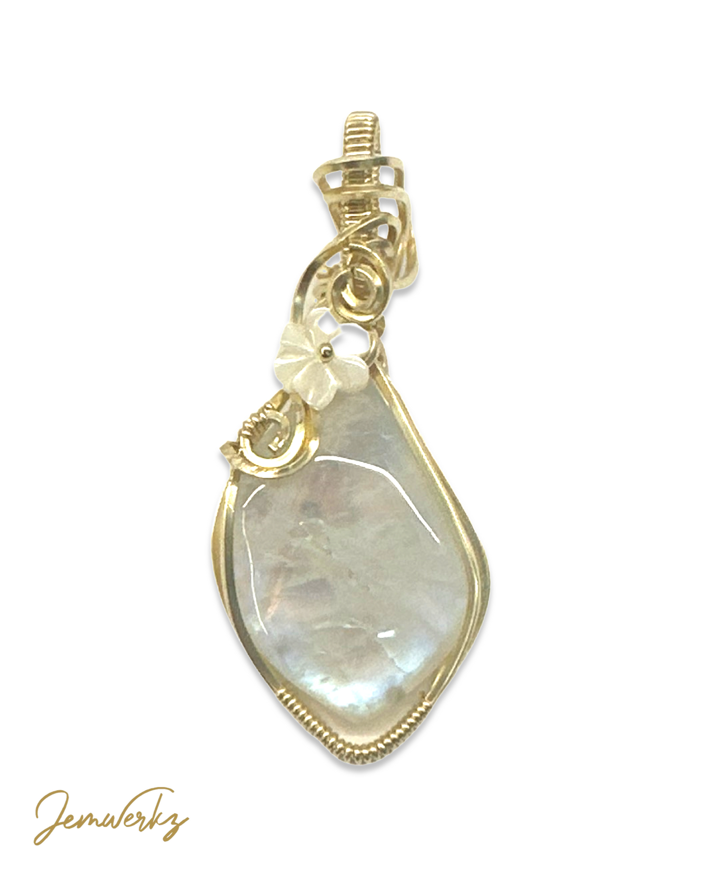 MILANI - Moonstone Wire-wrapped Pendant
