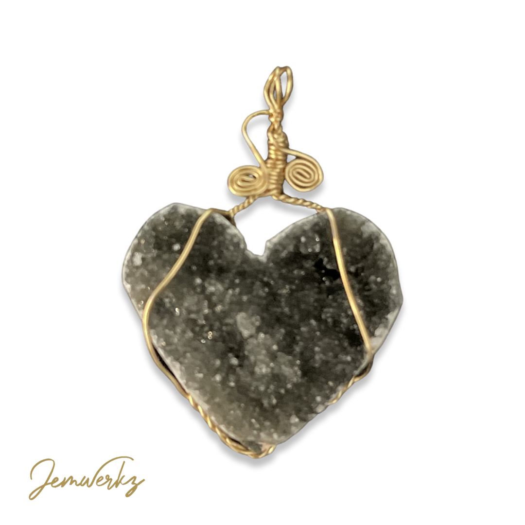 Black Amethyst Geode | Amethyst Geode Pedant | Jemwerkz