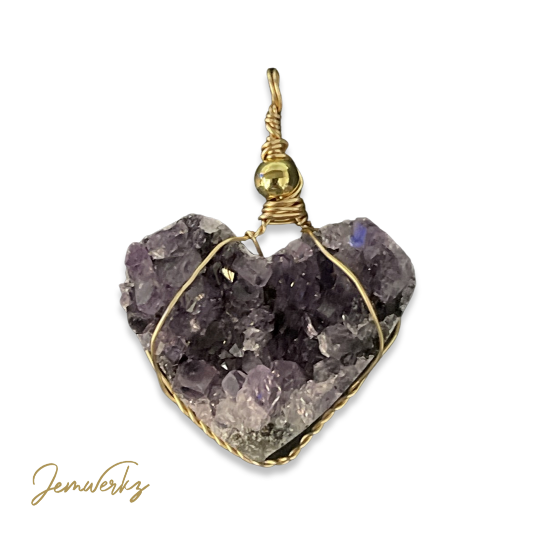 Purple Wire Wrapped Pendant | Wire-wrapped Pendant | Jemwerkz