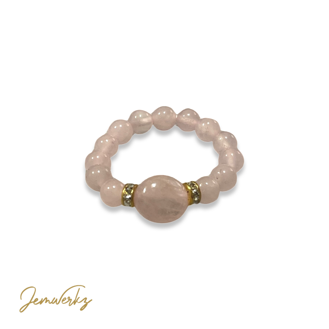 ROSELLE 1.0 - Rose Quartz with Morganite Freeform Ring