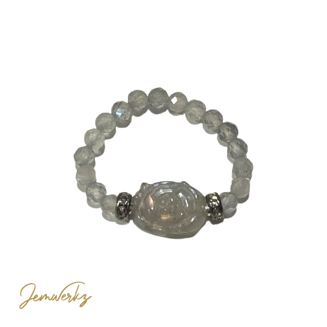 LAUREN 2.0 - Labradorite Rose Ring