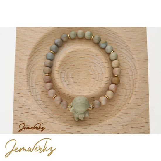 Load image into Gallery viewer, Pink Alashan Agate Bracelet | Alashan Agate Bracelet | Jemwerkz
