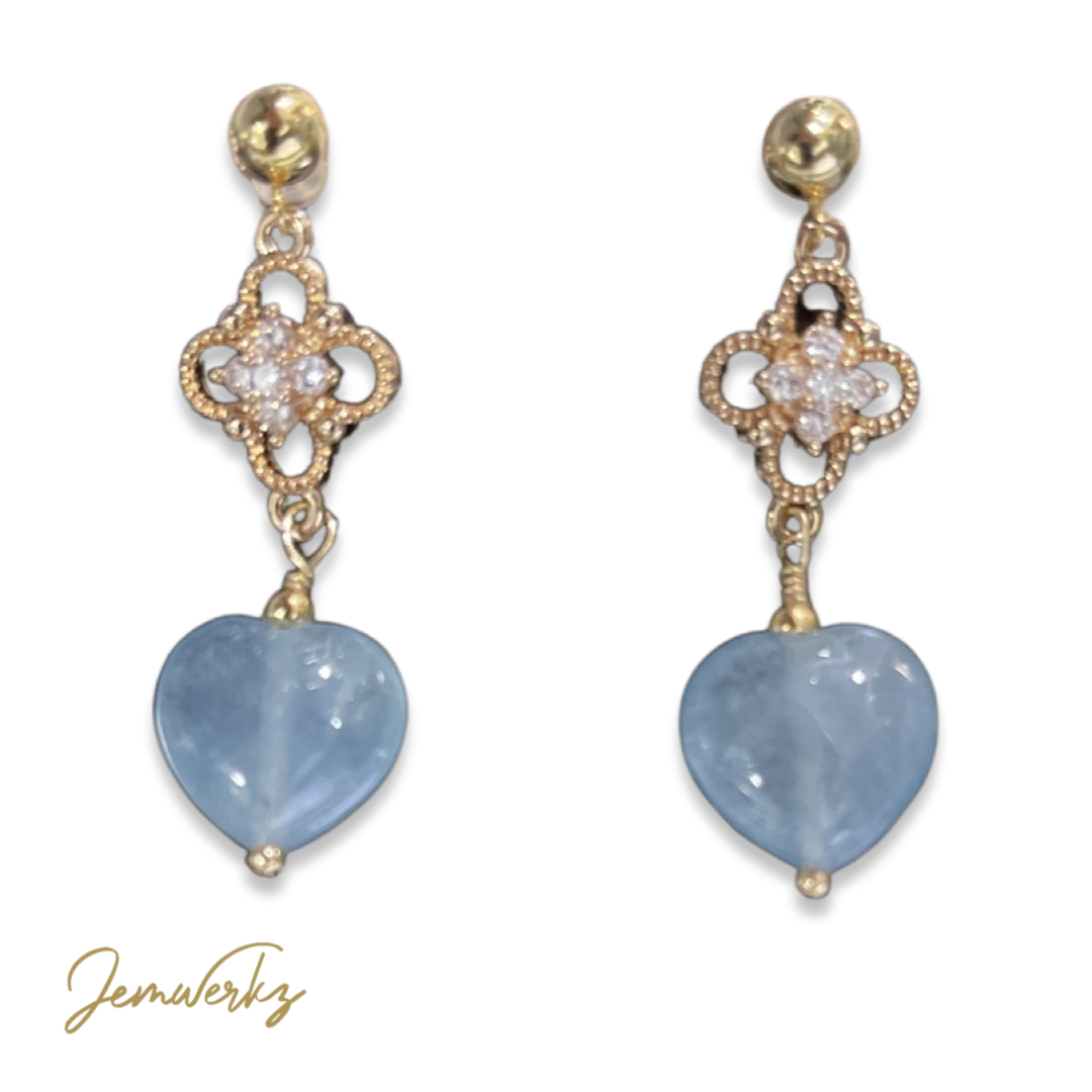 Load image into Gallery viewer, Aquamarine Earrings for Women | Aquamarine Earrings | Jemwerkz
