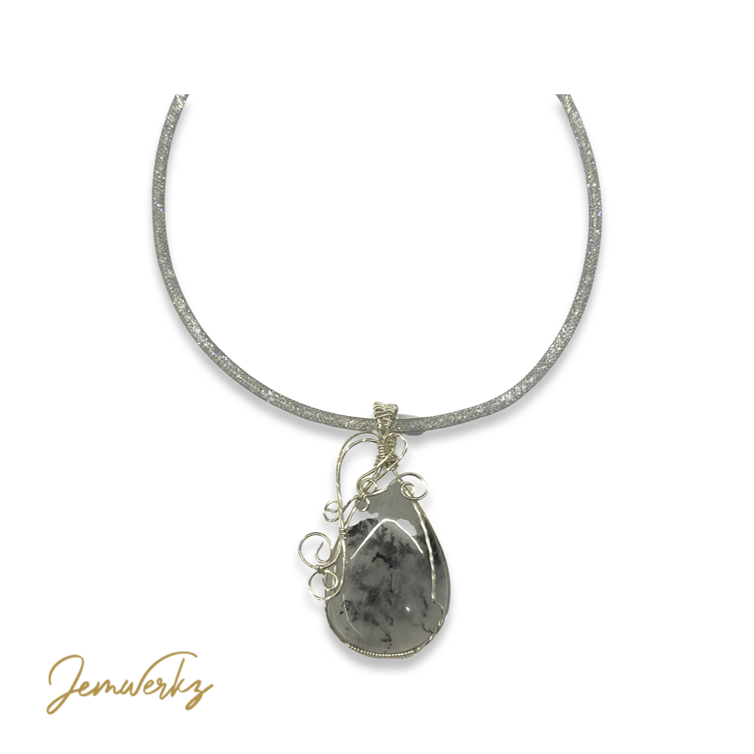 Load image into Gallery viewer, DESTINEE - Dentritic Agate Wire-wrapped Pendant
