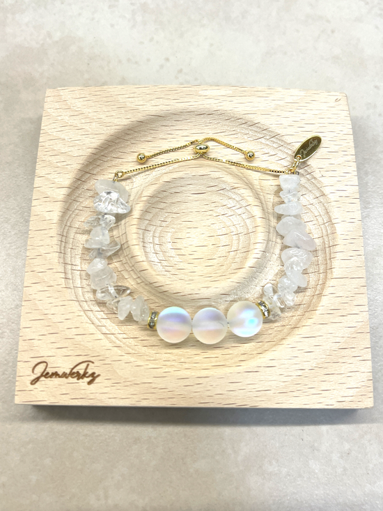 OHANA 1.0 - Aura Beads with Opalite Chips Bracelet