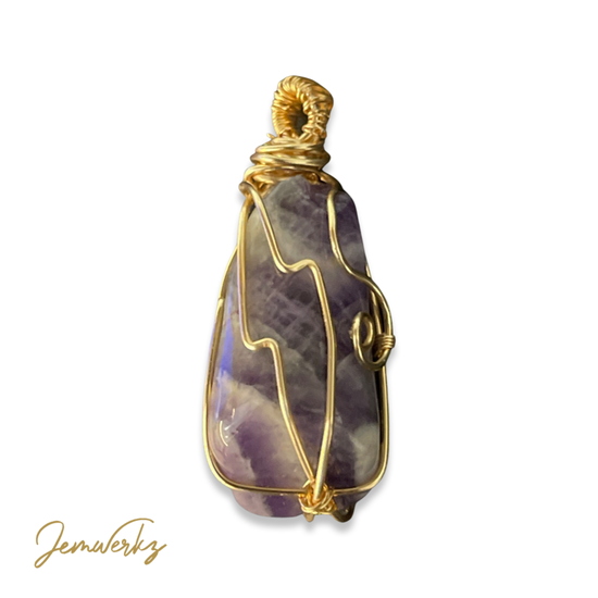 Load image into Gallery viewer, Dream Amethyst Wire-wrapped Pendant | Jemwerkz

