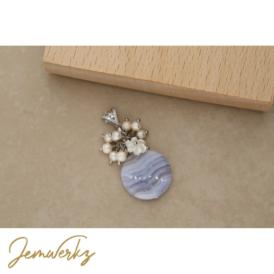 Load image into Gallery viewer, Stone Pendant Necklace | Real Stone Pendant | jemwerkz
