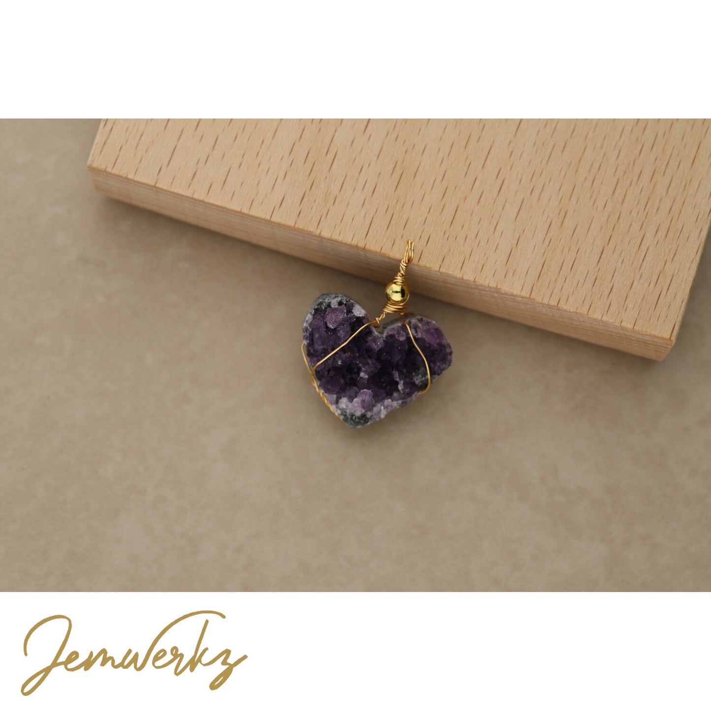 Load image into Gallery viewer, Purple Wire Wrapped Pendant | Wire-wrapped Pendant | Jemwerkz
